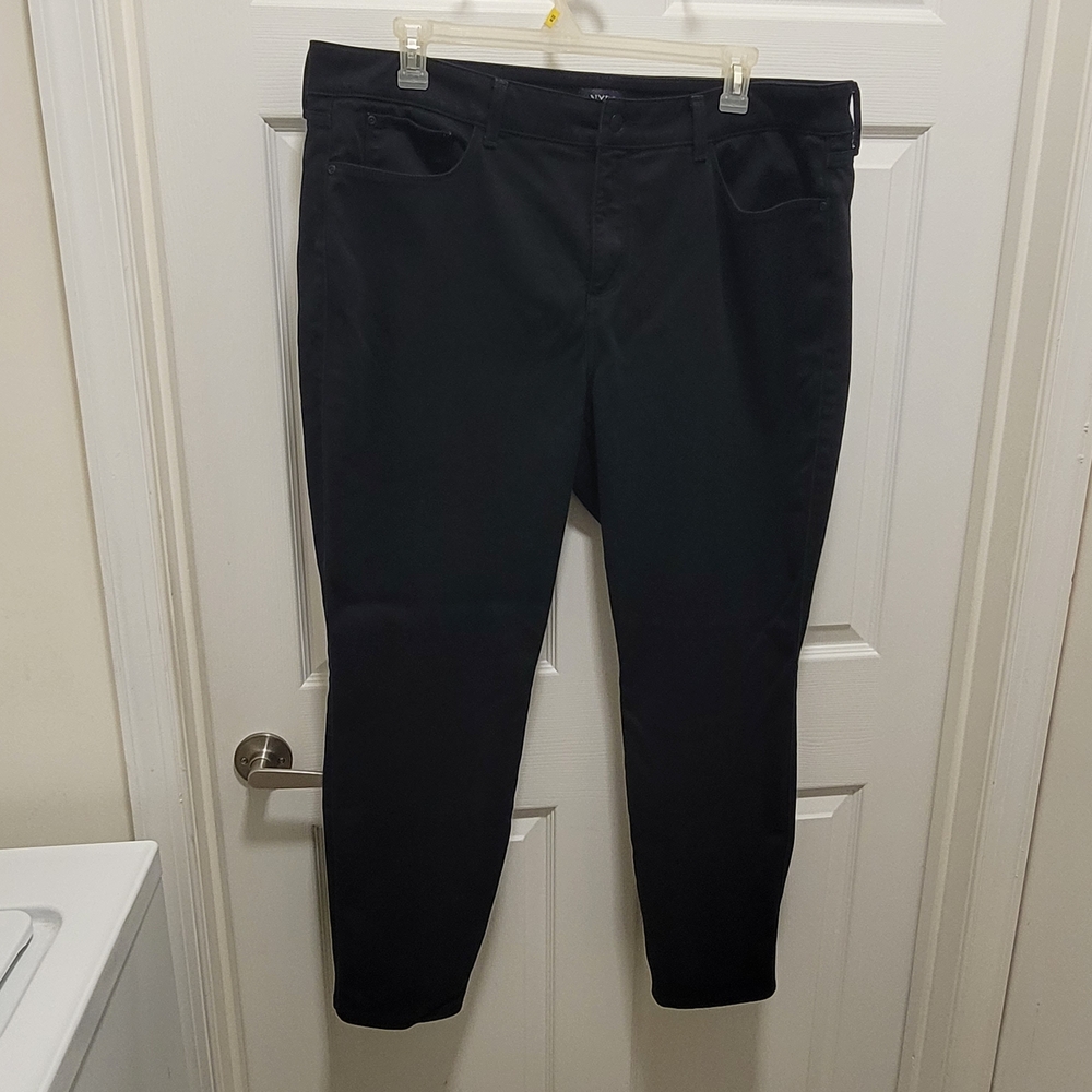 Women's Black Jeans Pants Size 20W By nydj "Alina Legging" Like New